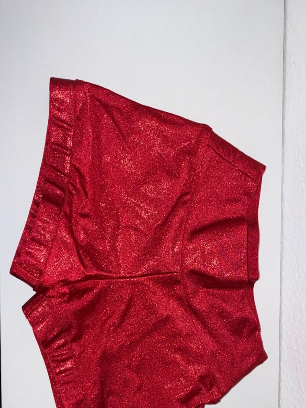 sparkly red dance shorts